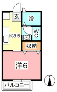 エートス川嵜【1階】の間取り