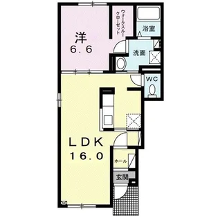シャルール【1階】の間取り