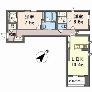 アンビエラ シュシュII【1階】の間取り
