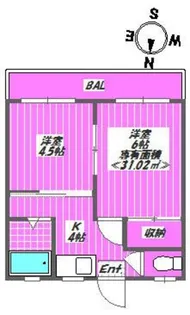 コーポイクヨ【2階】の間取り