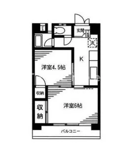 下川サンリバーマンション【1階】の間取り