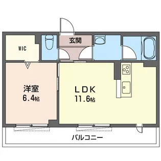アミコート武蔵浦和【1階】の間取り