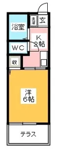 モナークA【1階】の間取り