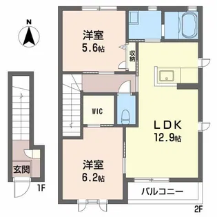 ポルタ ブランシェ【2階】の間取り