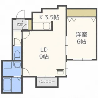 クラリス琴似【4階】の間取り
