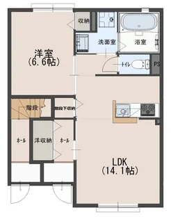 エルメゾン霞【1階】の間取り