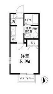 フラットエイトB【1階】の間取り