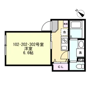 ベイルームグレイス相模大野【1階】の間取り