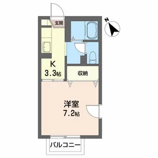 オーロハウス B【1階】の間取り