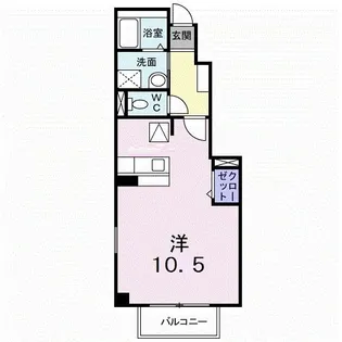 シャモニー弐番館【1階】の間取り