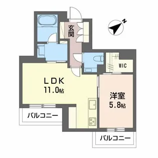 Crest Palace【1階】の間取り