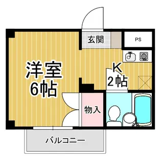 仁川ロイヤルハイツ【2階】の間取り
