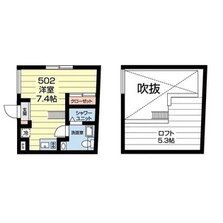フーゴ四谷【5階】の間取り