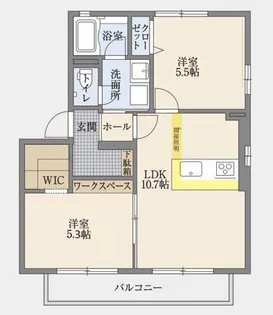 ドミール志太 A【2階】の間取り