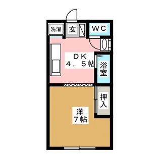 ハイツ高宮【1階】の間取り