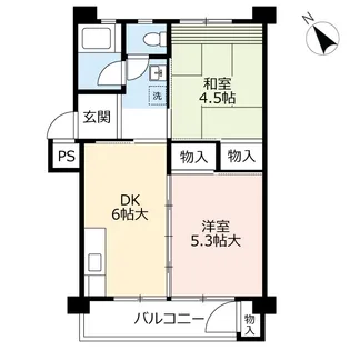 UR徳力【5階】の間取り