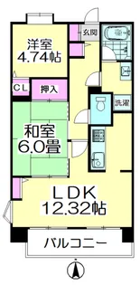 パークアベニュー・シンヤ【1階】の間取り