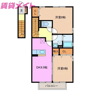 ステラビレッジA棟【2階】の間取り