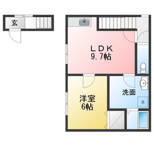 フロンティア中川原【2階】の間取り