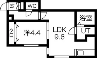 レジデンス南郷通16丁目北 B【3階】の間取り