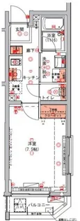 ハーモニーレジデンス清澄白河【3階】の間取り