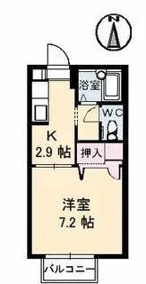 シャーメゾン吉方【2階】の間取り