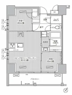 カロータ【4階】の間取り