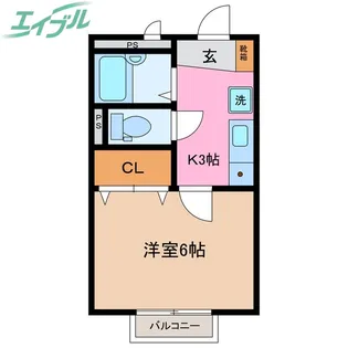 リッツ白梅 A館3【2階】の間取り