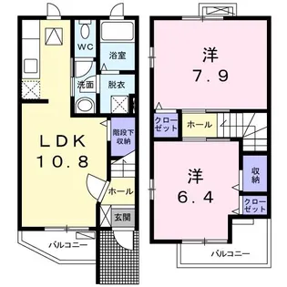サニーハウス【1階】の間取り