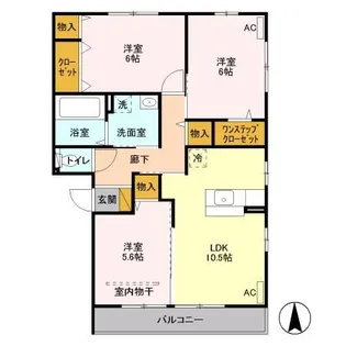 エルパセオ【3階】の間取り