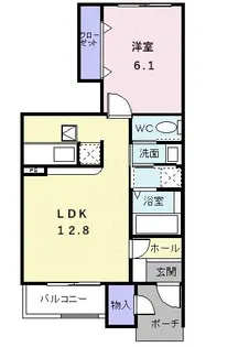 ラフィーネB【1階】の間取り
