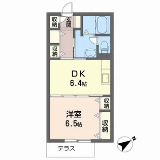 ル・ミュ- サウス【1階】の間取り