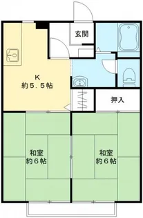 シャインつくばB【2階】の間取り