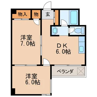 第7スカイパレス【4階】の間取り