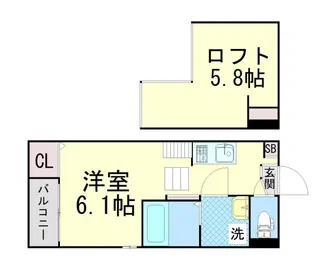 ハーモニーテラス石橋【1階】の間取り