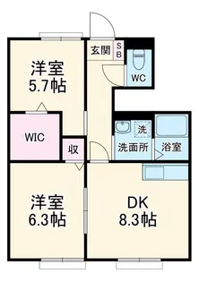 サンシャインクロノス【1階】の間取り