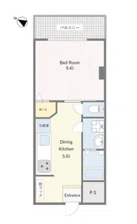 ライオンズマンション王子第2【4階】の間取り
