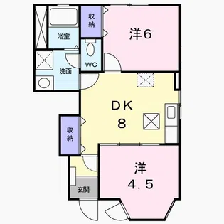 チェリー・ブロッサム【1階】の間取り