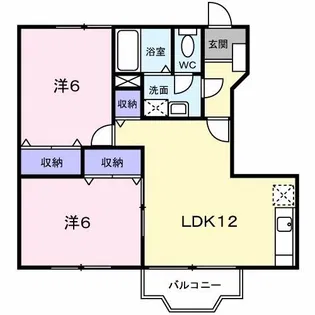 アンソレイエI【1階】の間取り