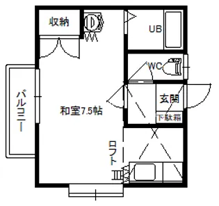 グリーンヴィラB【1階】の間取り