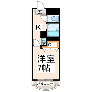 プロムナード京町台【6階】の間取り