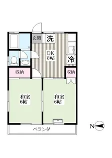 ケーエムハイツ【2階】の間取り