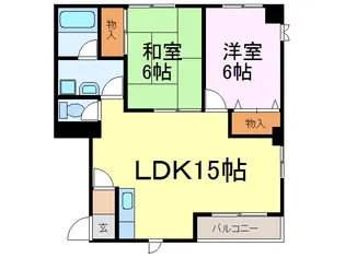 ホシノレジデンスB【3階】の間取り