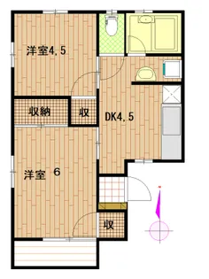 グリーンハイツ【2階】の間取り