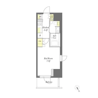 プライムメゾン門前仲町【13階】の間取り