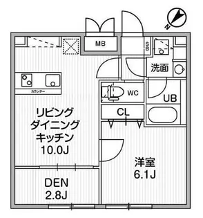 ウェルスクエアイズム下北沢EAST【3階】の間取り