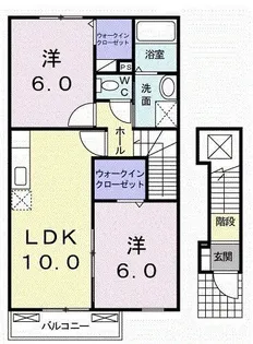 フラン コート イースト【2階】の間取り