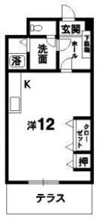 1Rの間取り画像