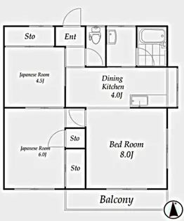 神奈川県小田原市蓮正寺【アパート】の間取り
