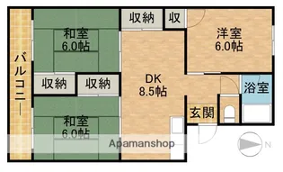 寿マンションC【3階】の間取り